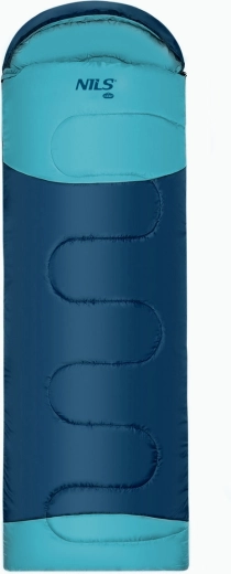 Extended rectangular sleeping bag NILS Camp NC2008 blue/light blue