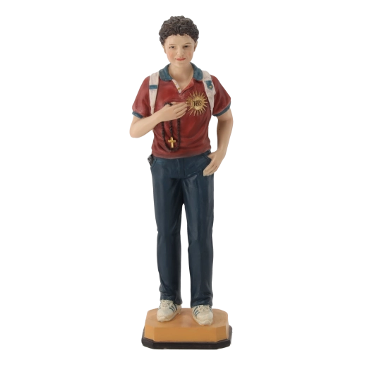 Statue of Saint Carlo Acutis made of resin, 30 cm