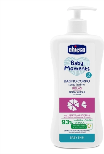 Chicco Baby Moments Relax душ гел за деца от раждането 500 ml