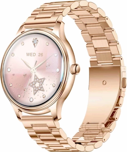 Smartwatch Colmi L28 gold with steel strap