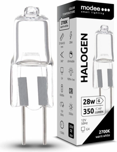 Modee ECO halogen bulb G4 28 W, 350 lm, warm white, dimmable
