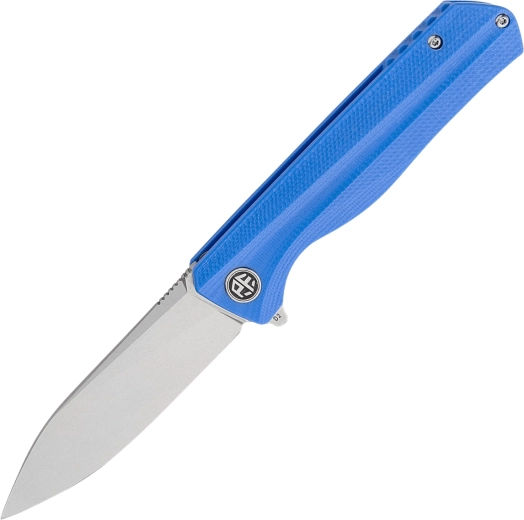 Petrified Fish Forward D2 Pocket Knife, blue G10, stonewash 9 cm