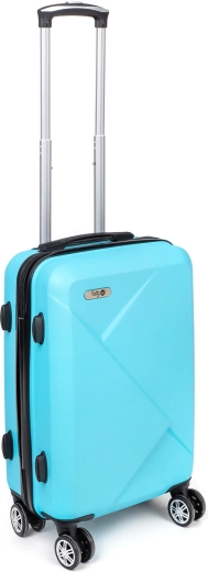 Travel ABS hardshell suitcase 37 l, 20" light blue
