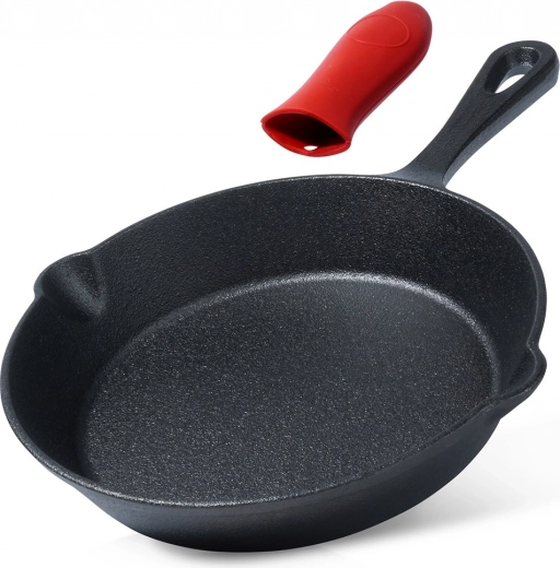 Cast iron pan with silicone sleeve 20 cm