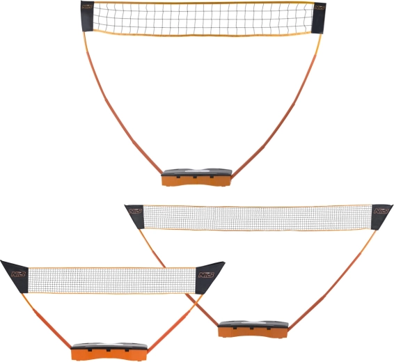 Folding adjustable 3-in-1 NILS net for badminton, tennis and volleyball