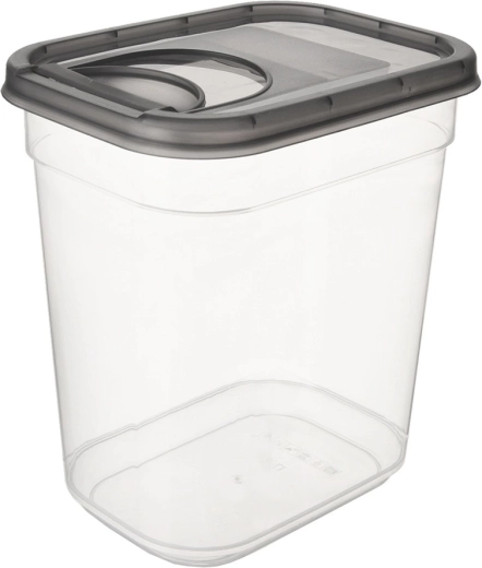 Пластова кутия за насипни храни с дозатор Grey 1,9 л
