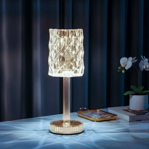 Transparent Rechargeable Table Lamp with Touch Control