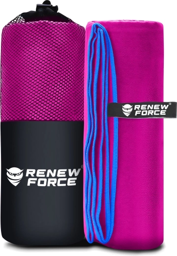 Renew Force XXL Pink Quick-Drying Microfiber Towel