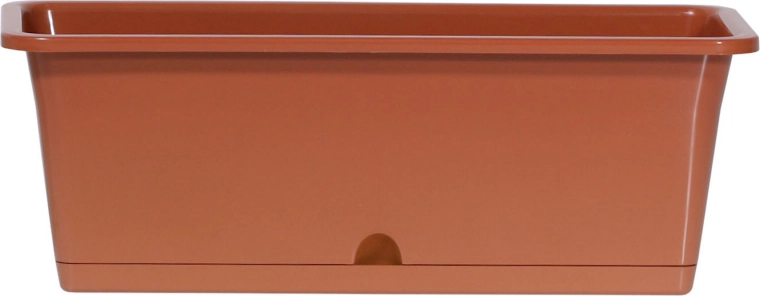 Plastic Planter Box CAMELIA 59.5 cm Terracotta