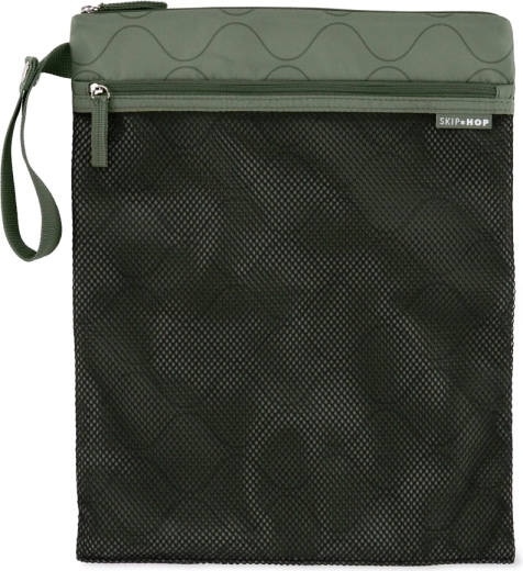 Водоустойчиво пликче SKIP HOP Grab & Go, тъмнозелено, 30 × 38 см