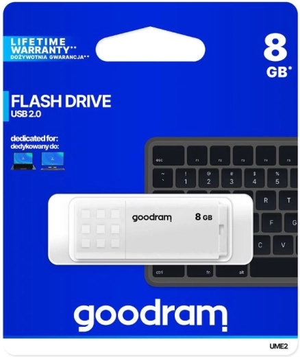 Флаш памет GOODRAM UME2 8GB USB 2.0 Бяла