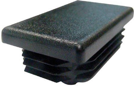 Rectangular plug 60 × 40 mm made of LDPE, black (10 pcs)