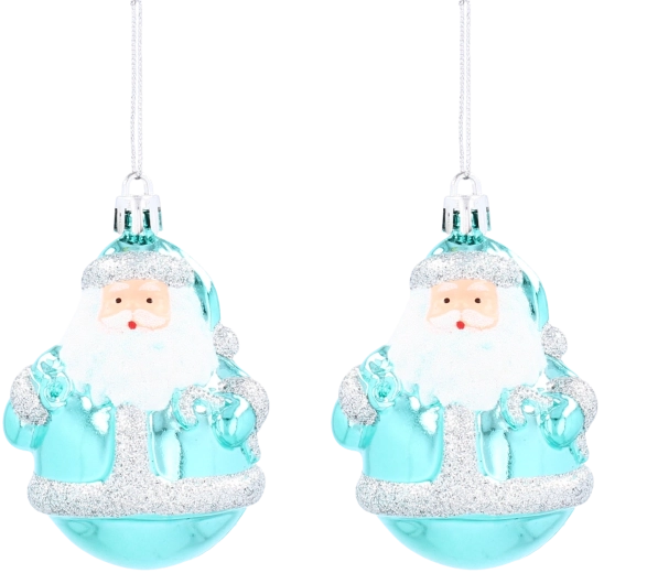 Set of Santa Claus Christmas Ornaments – 2 pcs