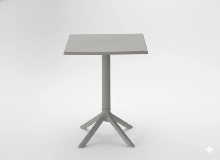 Градинска квадратна масичка 60 × 60 × 77,5 см, сива