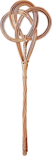 Wicker carpet beater 77 cm, lacquered
