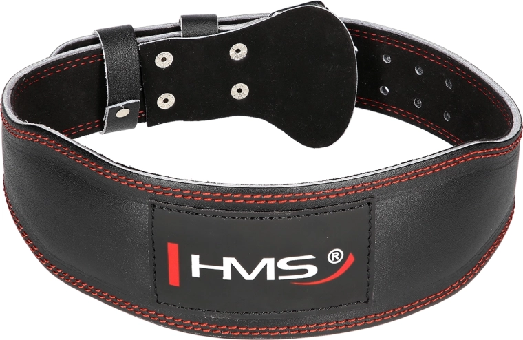 Leather weightlifting belt HMS for support during presses and squats – M
