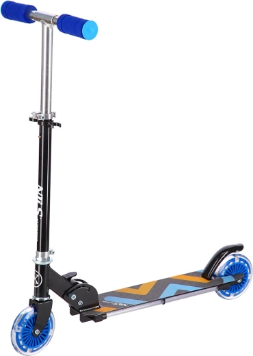 Folding kids’ scooter with LED wheels NILS Extreme HD025 blue