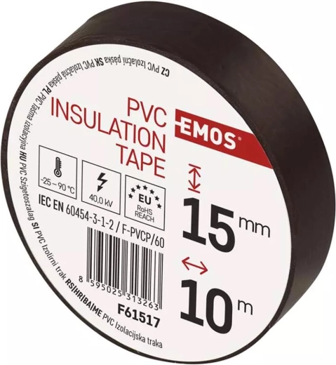 Изолационна PVC лента 15 mm × 10 m кафява