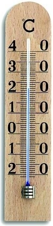 Indoor Liquid Thermometer TFA Made of Beech Wood