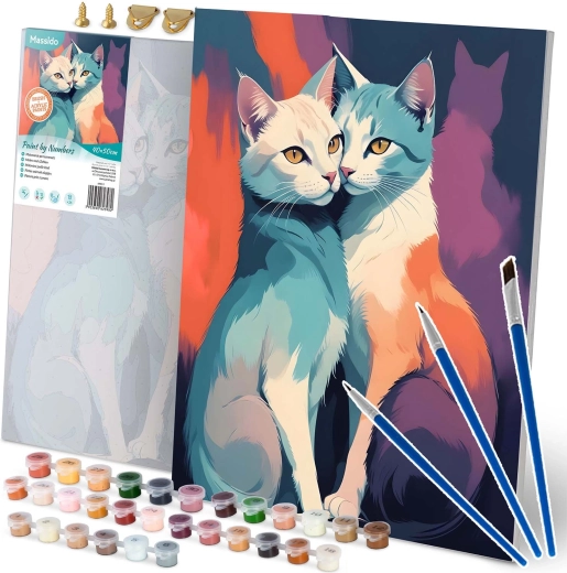 Рисуване по номера 40 × 50 см Massido котки