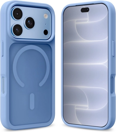 Crong Hybrid Matte Magnetic MagSafe Case for iPhone 18 Pro Max / 17 Pro Max, Blue