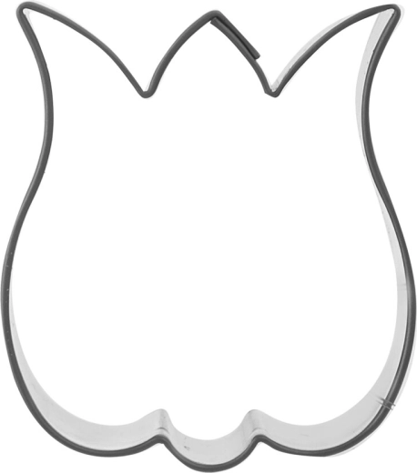 Stainless steel tulip cookie cutter