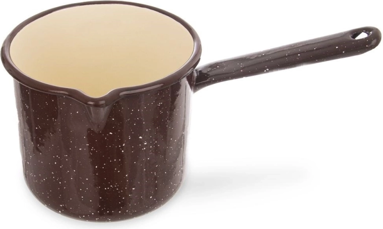 Enamelled brown saucepan 12 cm, 1.2 l