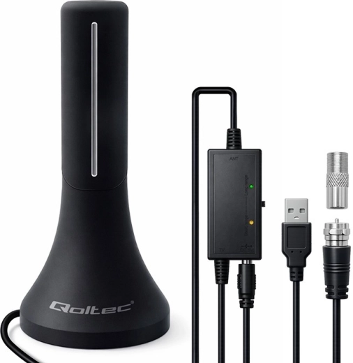 Indoor DVB-T/T2 antenna with amplifier, 4K, high gain 32 dBi, 4 m cable