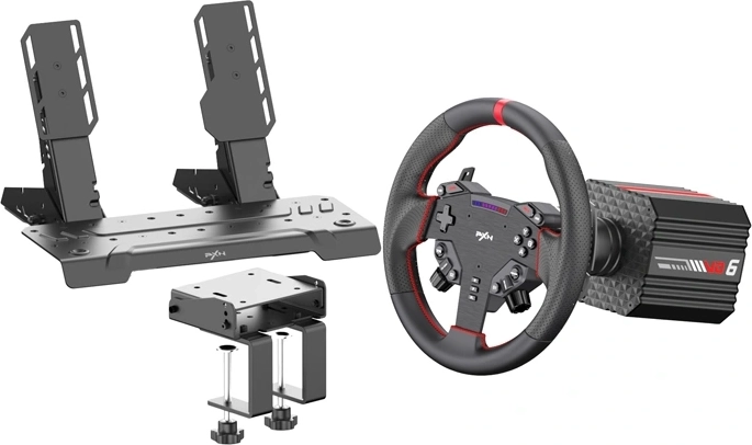 Комплект състезателен симулатор PXN VD6 с direct drive волан и педали