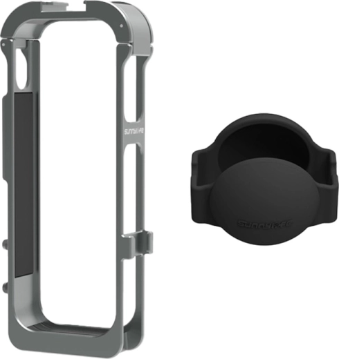 Sunnylife метална магнитна рамка със силиконов капак за обектива за INSTA360 X5