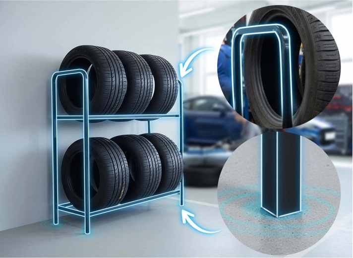 High load capacity of up to 300 kg and a stable metal frame