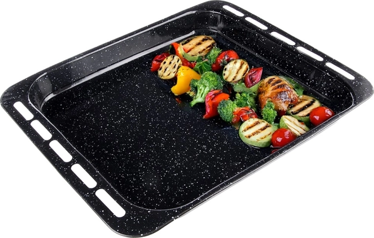 Enamelled deep baking tray 45.5 × 36 × 5 cm
