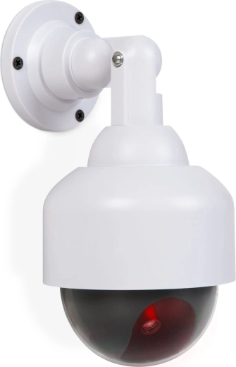 Dummy security dome camera with flashing LED