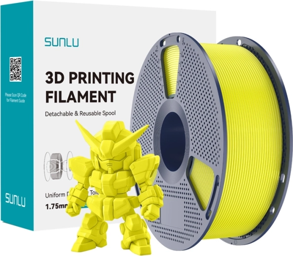 Филамент Sunlu PLA+ 2.0 жълт 1,75 mm