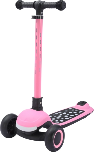 Children's Foldable 3-in-1 Scooter with LED Lights and Music, Pink