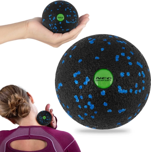 EPP Massage and Fitness Ball 8 cm Black-Blue NEO-SPORT