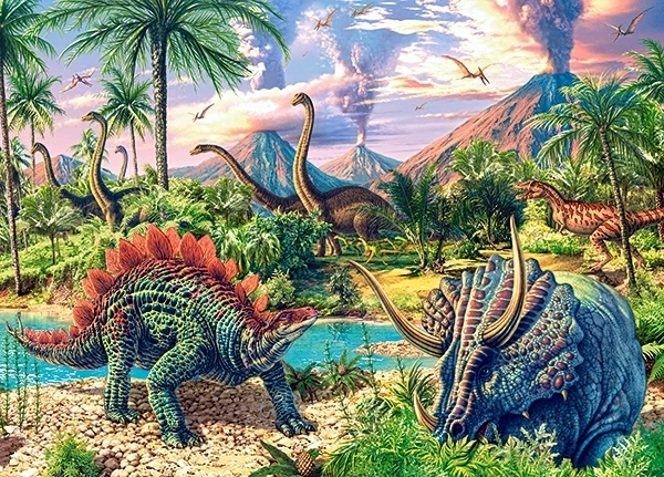 Пъзел 120 части Dinosaur Volcanos