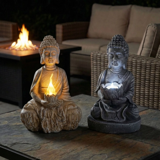 Solar LED Buddha Statue - 1 piece