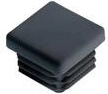 Square LDPE plug 35 mm, black (10 pcs)