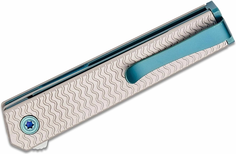 Textured aluminum handle and pocket clip