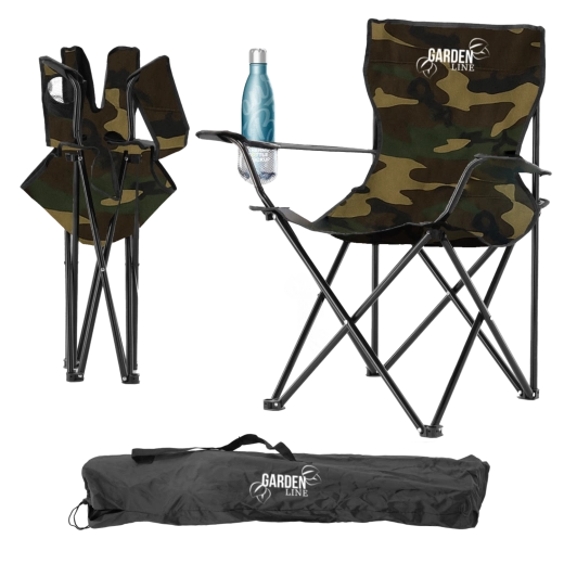 Folding camping and fishing chair moro 50 × 50 × 80 cm