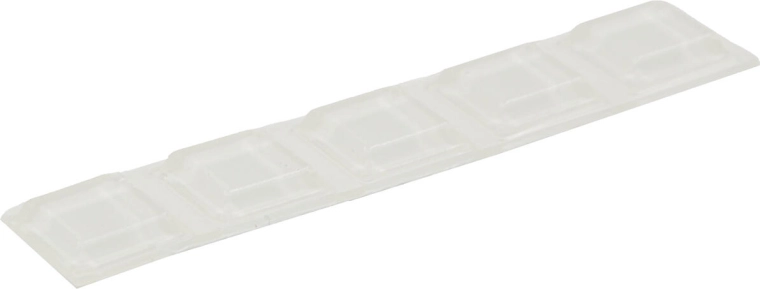 Self-adhesive clear square bumper 12.7 × 12.7 × 3 mm, set of 5