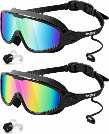 Комплект от 2 плувни очила RENEW FORCE с UV 400 филтър
