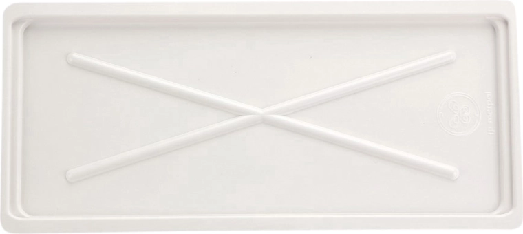 White drip tray for a dish drying rack 50 cm