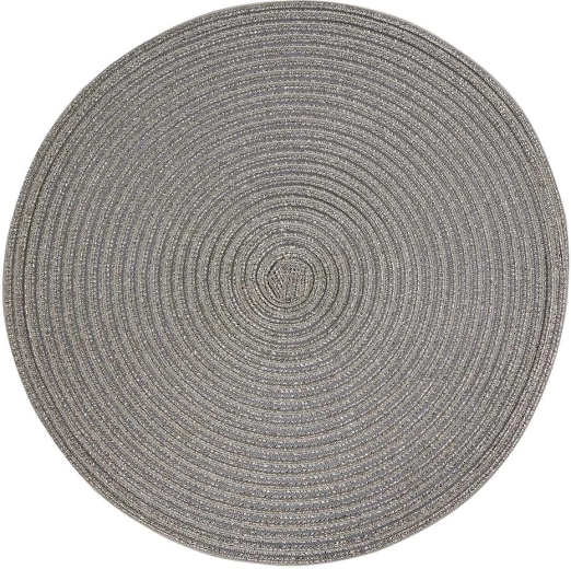 Silver-gray straw placemat 38 cm