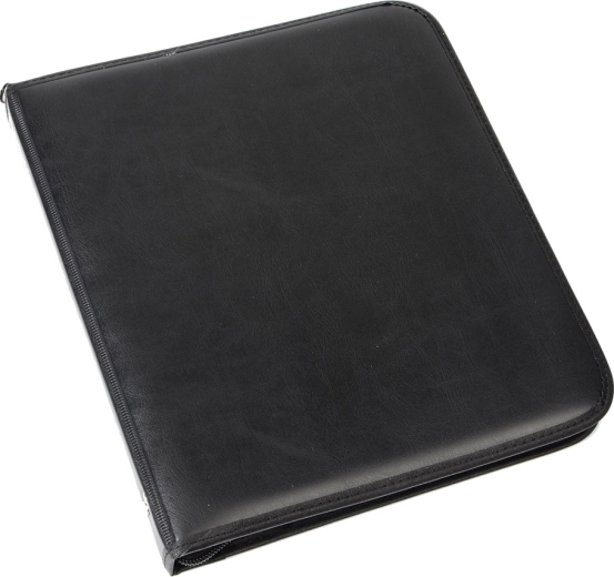 A5 Matte Black Portfolio with 4-Ring Mechanism