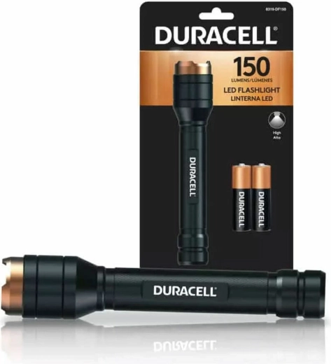 Duracell aluminum flashlight 2× AAA 150 lm
