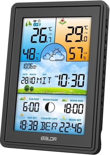 Large color LCD display with adjustable backlight