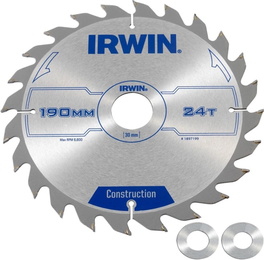 IRWIN Saw Blade 190 mm, 24 teeth, thin cut for wood