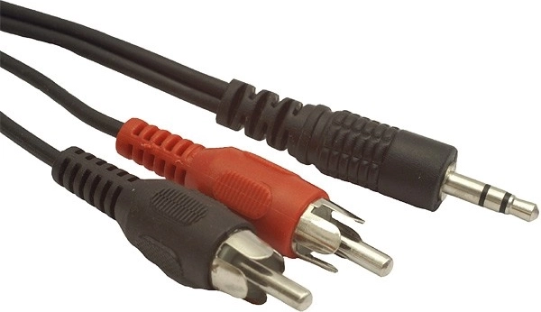 Кабел Minijack към 2x RCA Chinch 2,5 м